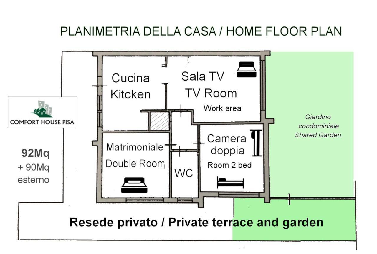 Comfort House Pisa Eksteriør bilde